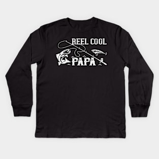 Reel cool papa Kids Long Sleeve T-Shirt